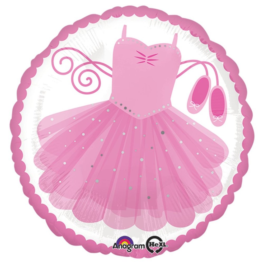 Pink Ballerina Balloon - Tutu & Slippers Design